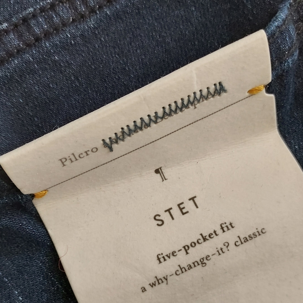 Anthropologie Pilcro & the Letterpress Dark Denim Jean Short Size 27 Mid Rise - Picture 8 of 11